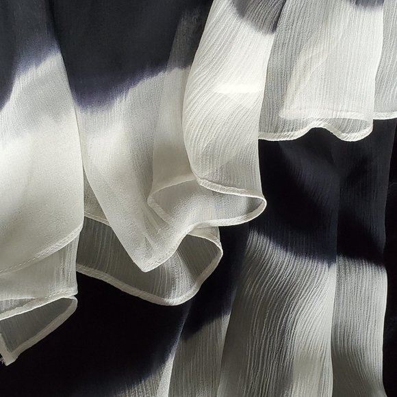 L.A.M.B. Gwen Stefani 100% Silk Dress in Black Gray and White Women's Size M - Picture 9 of 12